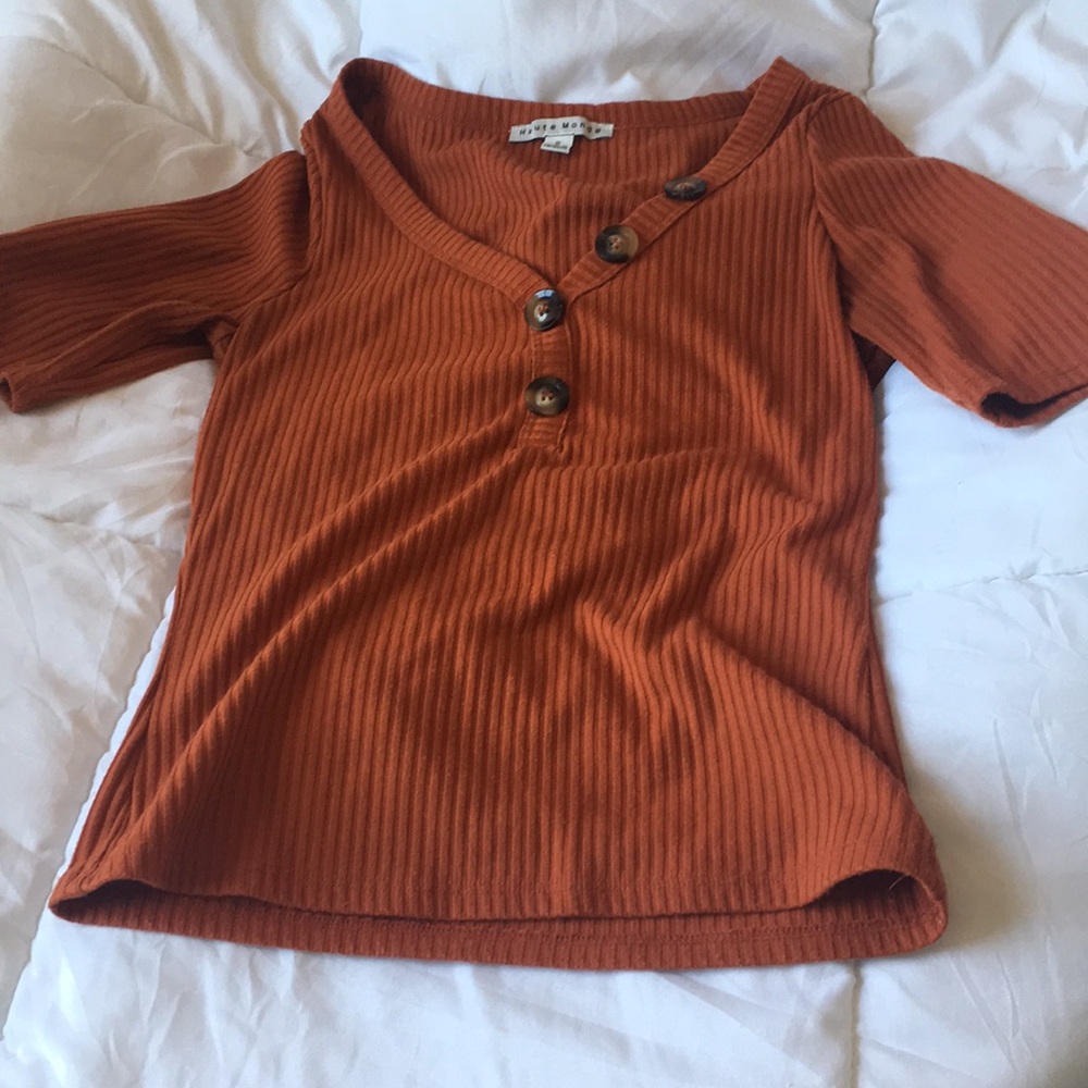 Haute Monde Size Small Burnt Orange Top
